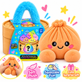 thumbnail image 2 of 2026 Rainbow Plush Dumpling Squishy Mystery, Stuffed Dumpling Squishies Plushies Fidget Toy, Simulated Steamer & Fuzzy Handle, Christmas Surprise Stress Relief Collectible, 2 of 5