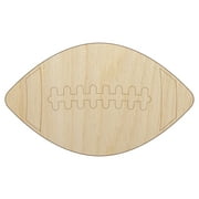 Football Sport Wood Shape Unfinished Piece Cutout Craft DIY Projects - 4.70 Inch Size - 1/8 Inch Thick