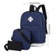thumbnail image 2 of Conjunto de mochila casual de estilo universitario de 3 piezas | Bolsa de viaje de tela liviana con cómodas asas curvas | Incluye mochila de 42x32x18cm, bandolera de 23x20x5cm, bolso de mano de, 2 of 3