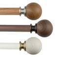 thumbnail image 2 of Domovina Hellen 1" Faux Wood Curtain Rod-Color:Pearl White,Size:120-170", 2 of 3