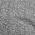 thumbnail image 1 of oneOone Cotton Jersey Gray Fabric Asian Paisley Sewing Craft Projects Fabric Prints By Yard 58 Inch Wide, 1 of 4