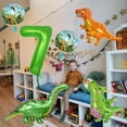 thumbnail image 5 of Dinosaur 7th Birthday Party Decorations With Giant Inflatable Balloons, 40 Inch Helium Foil Mylar Number 7 for Dinosaur Theme Celebration, 5 of 15