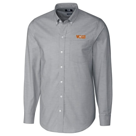 Tennessee Volunteers Cutter & Buck Big & Tall College Vault Stretch Oxford Tri-Blend Long Sleeve Button-Down Shirt -