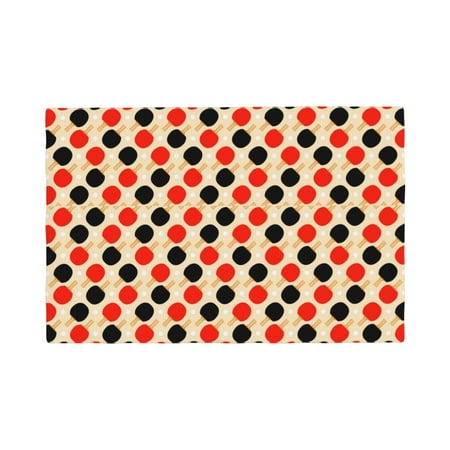 

Placemats Set of 4 / 6 Table Tennis Rackets Placemats for Dining Table Indoor/Outdoors Heat Resistant Washable Placemats 18 x 12