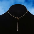 thumbnail image 3 of Delight Jewelry Gold-tone Crystal Initial D and Large Crystal Initial Z Charm Necklace, 17.5"+2", 3 of 4