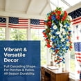 thumbnail image 3 of Tyidzon 4th of July Red White and Blue Flowers, 29 Inch Hanging Patriotic Flowers with Basket for Independence Day Memorial Day Decorations, 3 of 8