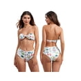 thumbnail image 3 of Yunliwuli Women's 2 Piece Swimsuits Fashion Strapless Bandeau Bikini Set Summer Two Piece Bathing Suits, 3 of 9
