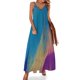 thumbnail image 1 of Vestido sin mangas con pintura abstracta de puesta de sol dorada, vestidos de fiesta para mujer, vestido elegante, ropa, vestido para mujer, 1 of 7
