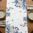 thumbnail image 5 of Table Runners 72 Inches Long Dress Scarves, Blue Starfish Coastal Farmhouse Kitchen/Dining Table Runner, Coffee Tablerunners, Eucalyptus Summer Nautical Shell Ocean 13x72 Inch, 5 of 9