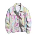 thumbnail image 1 of Men's Tie Dye Brushed Denim Jacket, 1 of 5