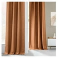 thumbnail image 4 of TiaGOC Faux Linen Room Darkening Curtains - 108 Inches Long Luxury Linen Curtains for Bedroom & Living Room (1 Panel), 50W X 108L, Desert Orange, 4 of 9