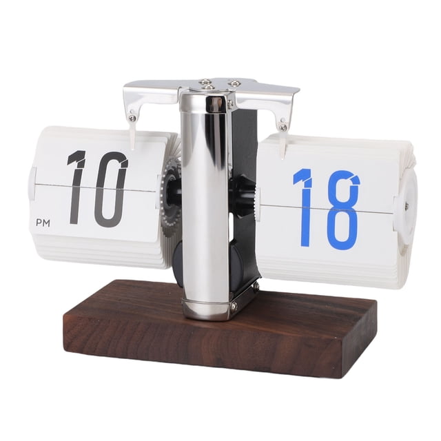 Reloj De Flip Mecánico Reloj De Escritorio Vintage Con Grandes Números, Estilo Retro, 12 H Baterías Con Batería De Un Pie Digital Flip De Flip Para Sala De Estar, Oficina