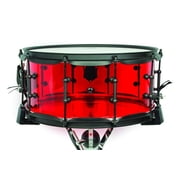 SJC Josh Dun Torch Snare Drum 6.5x14 Red Acrylic Shell Black Hardware