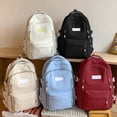 thumbnail image 3 of FUZHIQ Basic School Backpack for Ages 6-14 Waterproof Dual Side Storage Pockets Breathabl Straps Casual Student Bookbag, White, 3 of 5