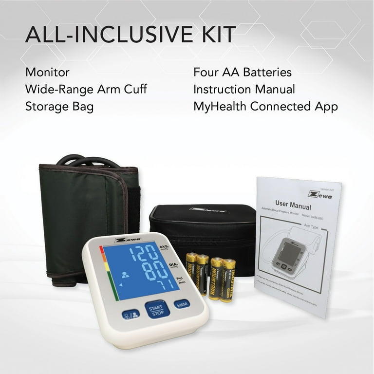 Zewa Smart Arm Blood Pressure Monitor | 60-Reading Memory