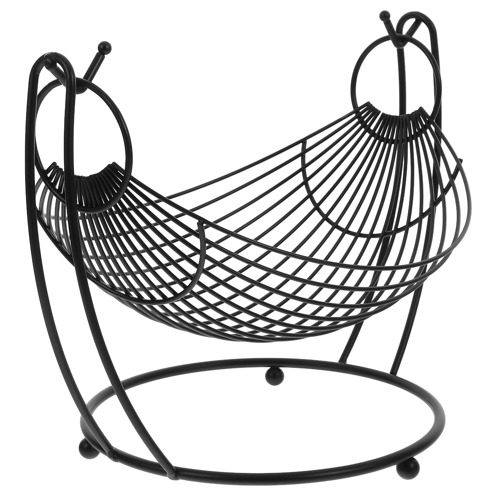 WORGEOUS Black Storage Basket for Fruits and Household Organization, 28.5 x 21.1 x 20 cm, and Stylish Home Organizer