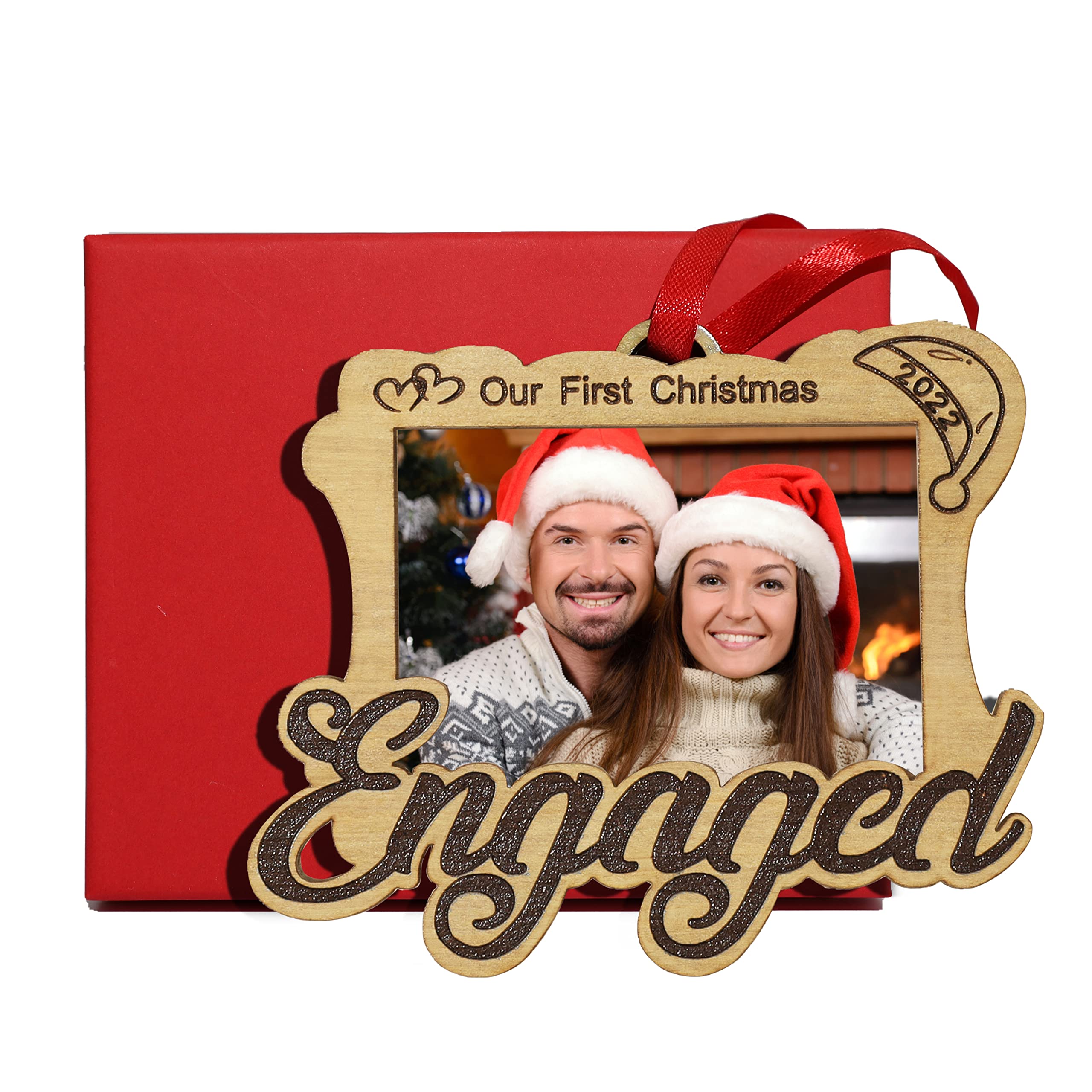 Our First Christmas Engagement Ornament 2022 Personalized Christmas
