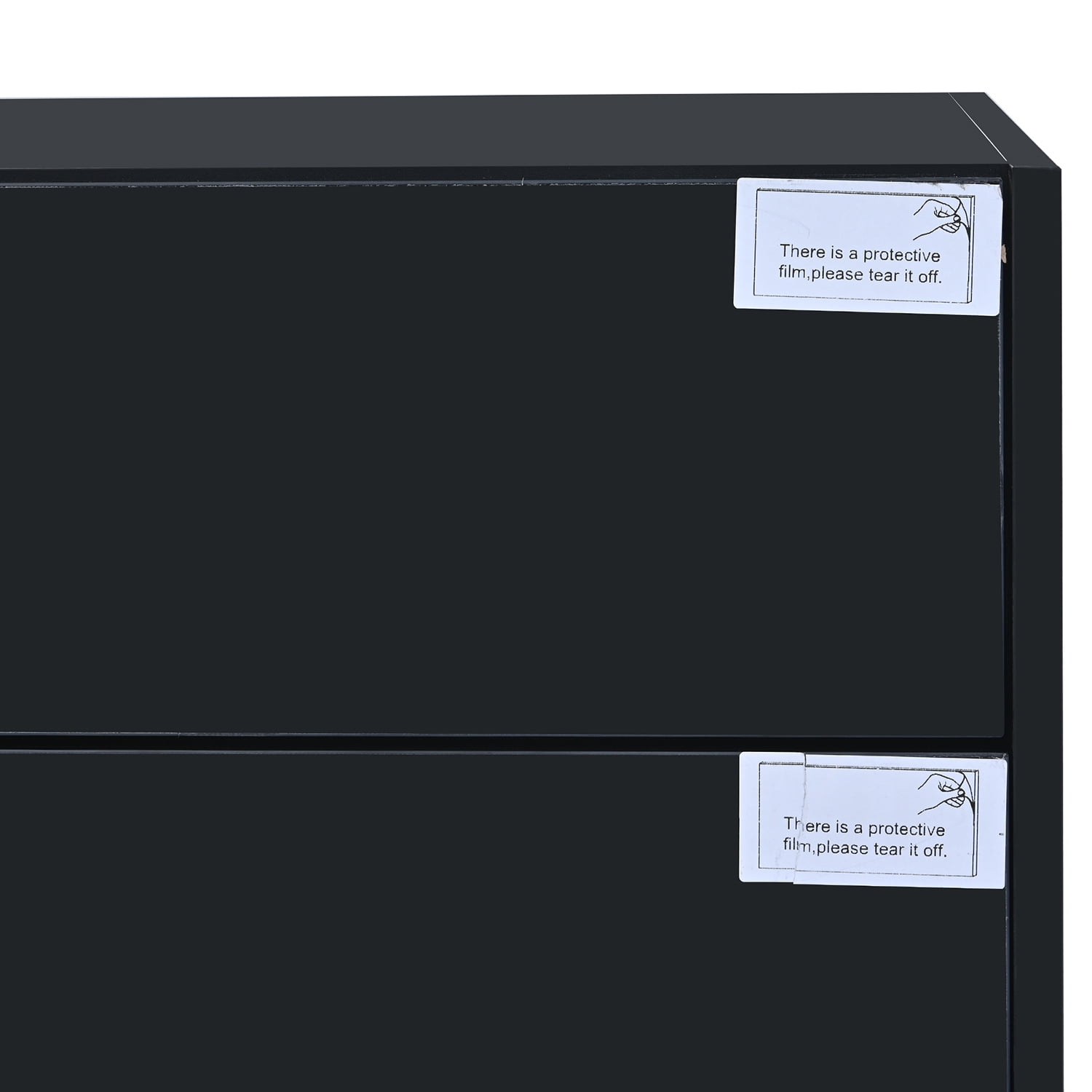 Kadyn Rectangle TV Stand, Particle Board TV Cabinet for TVs Up to 80”, Modern Entertainment Center TV Console with High Gloss UV Surface, 2 Drawers and 3 Cabinets, Black Kadyn Rectangle TV Stand, Particle Board TV Cabinet for TVs Up to 80”, Modern Entertainment Center TV Console with High Gloss UV Surface, 2 Drawers and 3 Cabinets, Black