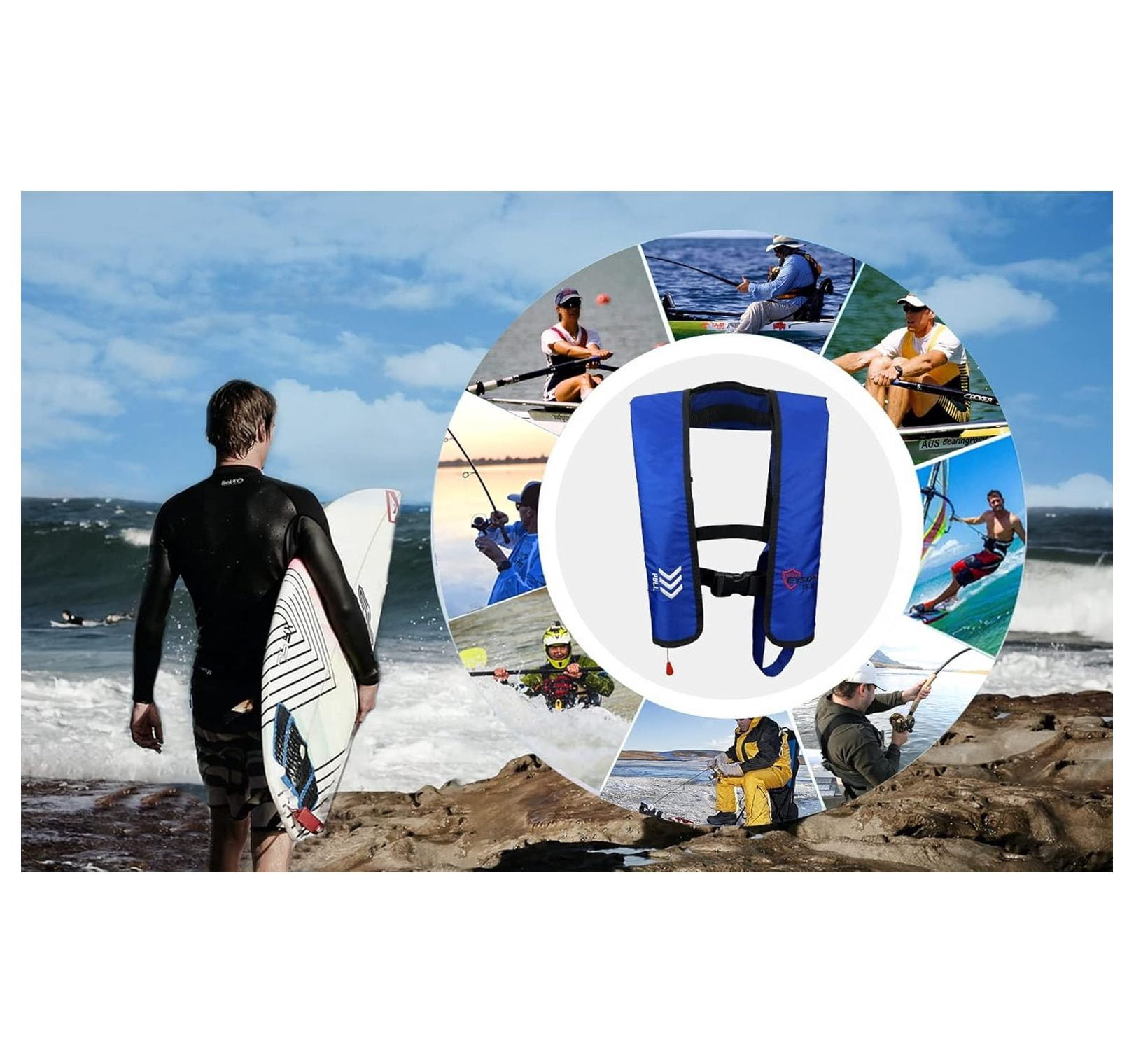 Inflatable Life Life Vest Basic Automatic/Manual (Red Auto)