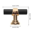 thumbnail image 2 of HEALEEP 10Pcs Solid Alloy Golden Cabinet Pulls with Single Hole for Kitchen Dresser Hardware, 2 of 8