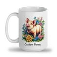 thumbnail image 2 of Personalized Pig Coffee Mug – Cute Gift for Pig Lovers, Parents, Siblings, Friends – Custom Name Ceramic Cup 11oz – Ideal for Coffee, Tea & Farm Animal Fans, 2 of 6