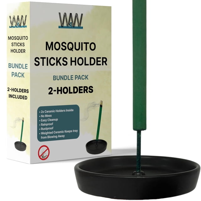 Porta varillas antimosquitos de cerámica W4W, 2 unidades, para exterior