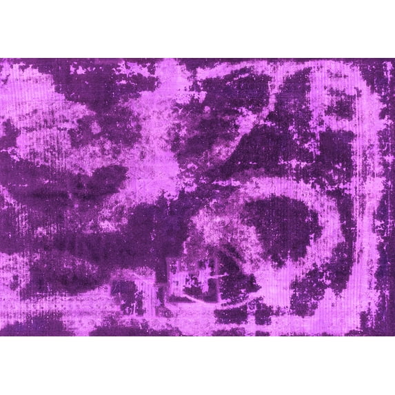 Ahgly Company Indoor Rectangle Abstract Pink Modern Area Rugs, 7' x 10'