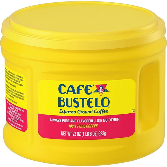 Cafe Bustelo 22oz Plastic Jug Espresso Ground Coffee, Dark Roast