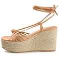 thumbnail image 2 of Journee Womens Catalinn Espadrille Platform Sandals, 2 of 8