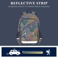 thumbnail image 5 of FORMRS Unisex School Backpack 17" Student Travel Bag with Laptop Compartment, Yellow Floral Wave, 5 of 7