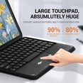 thumbnail image 6 of 360° Rotatable Touchpad Keyboard Case for iPad Air 11" M4/M3/M2 & iPad Air 5/4 10.9", Magnetic Clear Folio with Pencil Holder,Black, 6 of 8