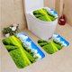 thumbnail image 1 of ABPHQTO Campos idílicos Cielo vibrante Juego de alfombras de baño de 3 piezas Alfombra de baño Alfombra de contorno y tapa de inodoro, 1 of 2