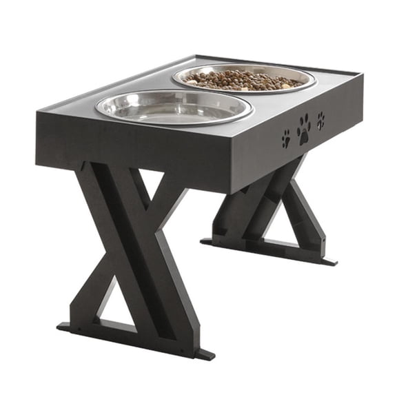 Elevated Dog Bowls Stand with 2 Thick 42oz Stainless Steel Dog Food Bowls, For Small Medium and Large Dogs, Cats