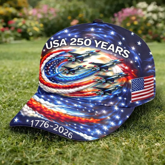 HOWPAY 250th Anniversary USA Hat Men Women Unisex 1776-2026 Commemorative Patriotic Printed Hats Adjustable Causal Baseball Cap