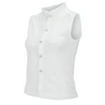 thumbnail image 4 of Sleeveless Dress Shirts for Women, Yigetop A Versatile Sleeveless Shirt with A Collar for A Slimming Look As An inner Layer for A Suit Sleeveless Button Up Shirts for Women White 2XL, 4 of 8