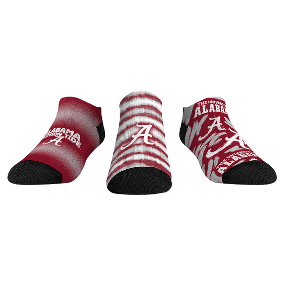 Unisex Rock Em Socks Alabama Crimson Tide Make Some Noise Three-Pack Low-Cut Socks Set