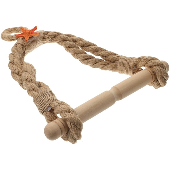 unbranded Nautical Rope Toilet Paper Holder Vintage Wall-Mounted Towel Rack Ocean Beach Bathroom Decor