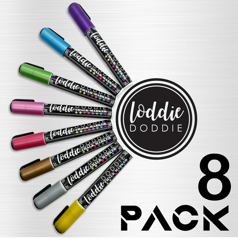 8ct Liquid Chalk Markers- Metallic Colors by Loddie Doddie 