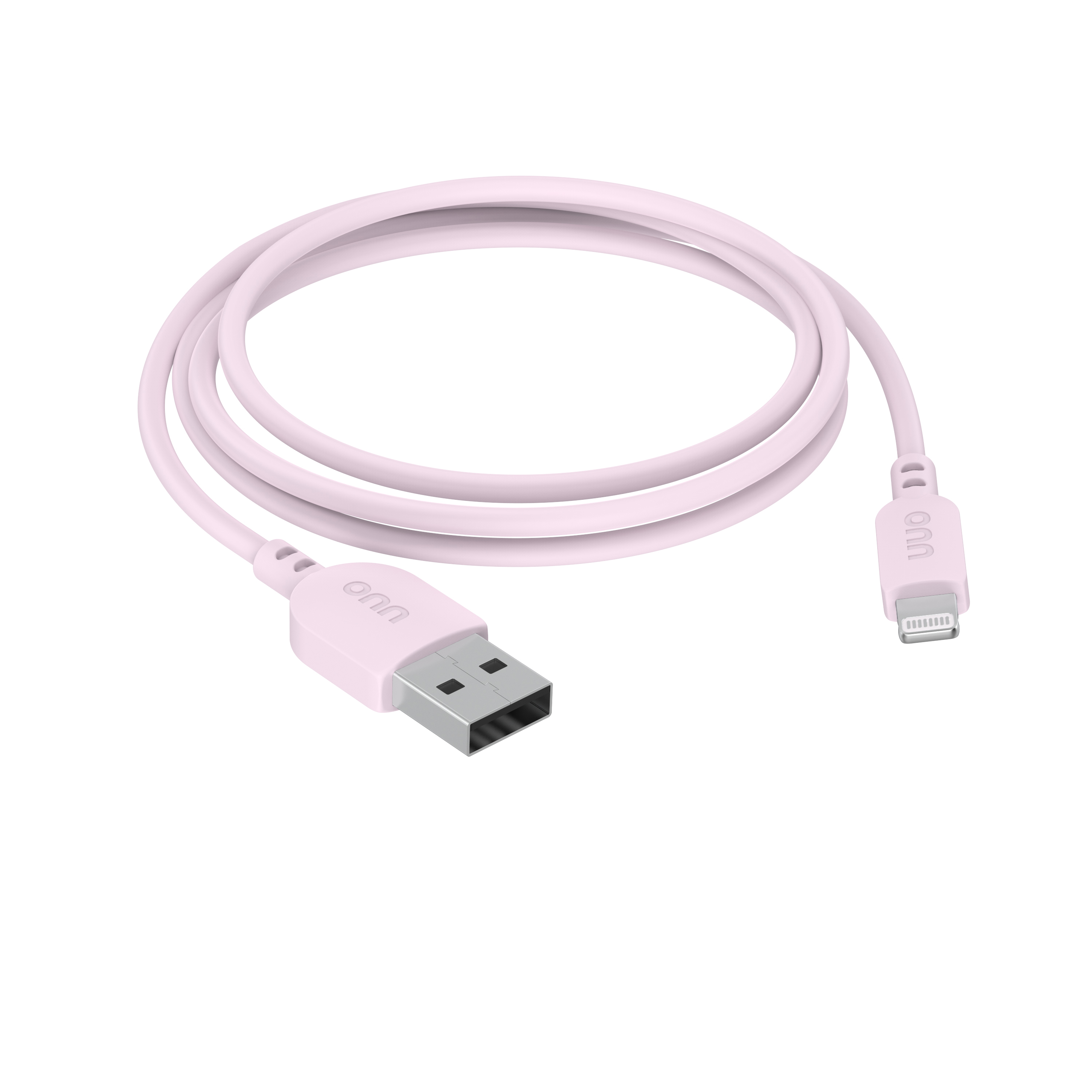 Onn Lightning to USB Charging & Data Cable, 3 Ft, Pink photo 4