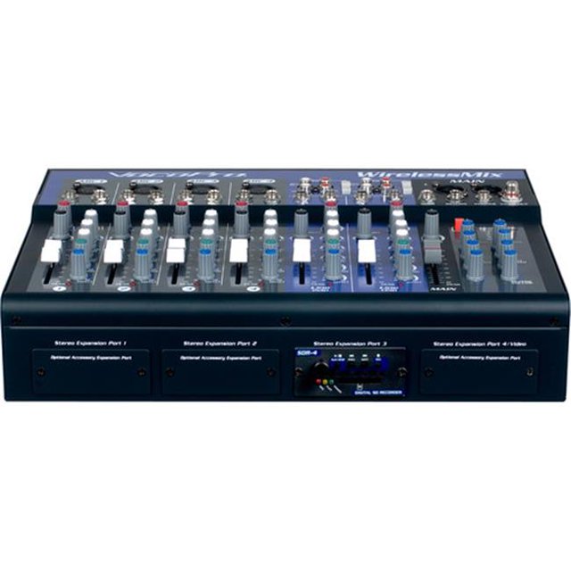 VocoPro WIRELESSMIX2 All-In-One Live Sound & Karaoke Mixer with 2 UHF Wireless Microphone