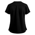 thumbnail image 4 of Womens Scrubs Tops, V-Neck Breathable Scrub Tops Woment with Pocket Stretch Fabric Scrubs for Women, Medical Scrub Shirt Black 2XL, 4 of 4