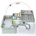thumbnail image 2 of 3-Layer Plastic Dividing Storage Box Craft Organizer and Storage with Adjustable Spacers Portable Handled Organizer, 2 of 8