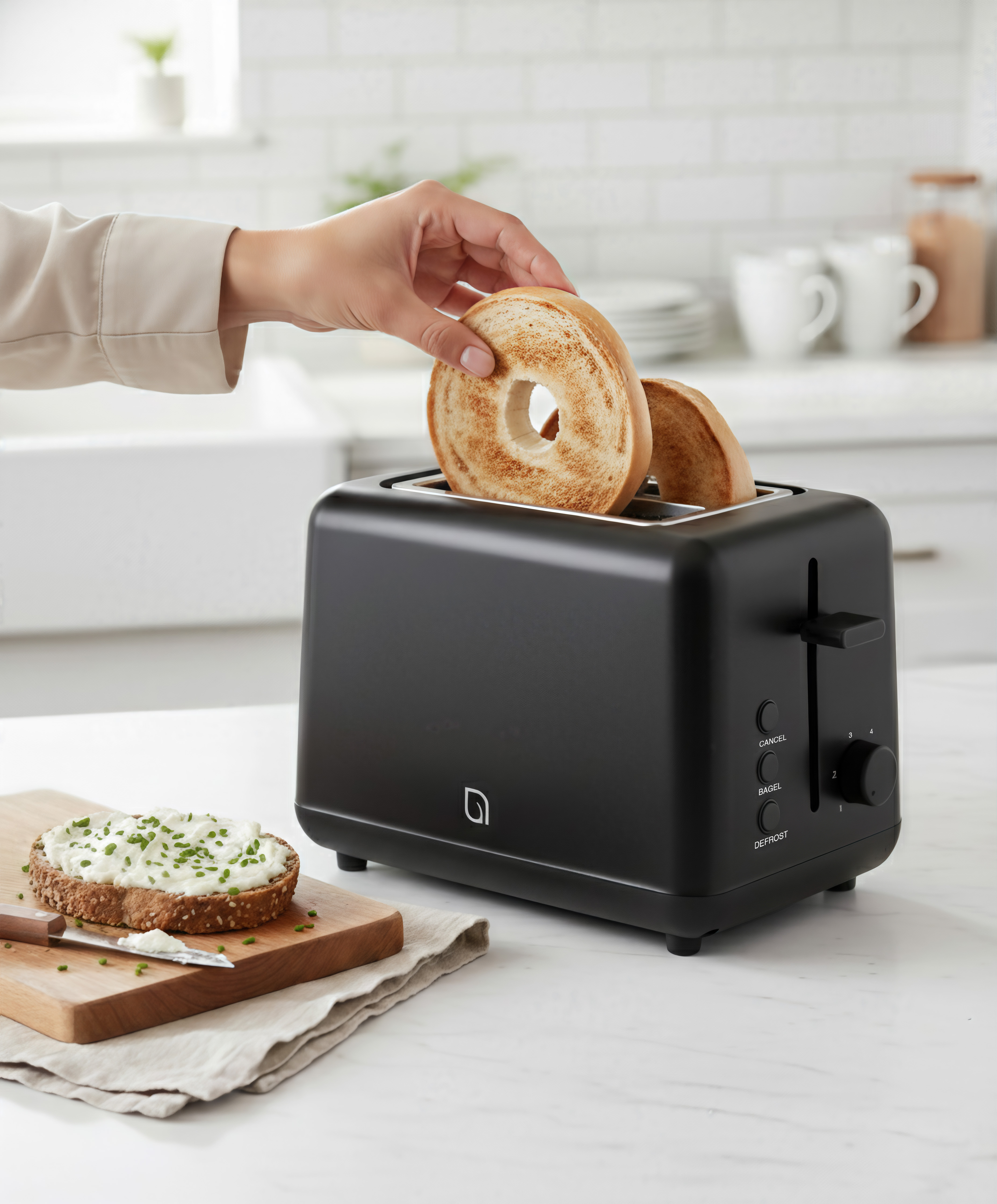 Willow 2-Slice Toaster with Wide Slots, Black photo 5