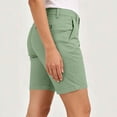 thumbnail image 6 of Bermuda Golf Shorts For Women Quick Dry Active Shorts Knee Length High Waisted Elastic Short Pant Baggy Relaxed Fit Lounge Breathable Sweat-Pant - (Mid-Thigh Length Style), 6 of 8