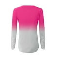 thumbnail image 4 of SELONE Shirts for Women Graphic Tees Dip Dye with Crew Neck Long Sleeve Red S, 4 of 4