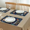 thumbnail image 3 of Pioneer Flower Floral Print Pattern Summer Placemats Table Placemats Set Of 4-Linen Kitchen Washable Placemats Table Mats 12x18 Inch Non-Slip Heat Resistant, 3 of 5