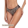 thumbnail image 6 of CF Leopard Print Womens Underwear Sexy Lace Bikini Panties Pack Stretch Women's Hipster Panties, Soft Comfort Ladies briefs Smooth Animal Print Underpant(4C,L), 6 of 7