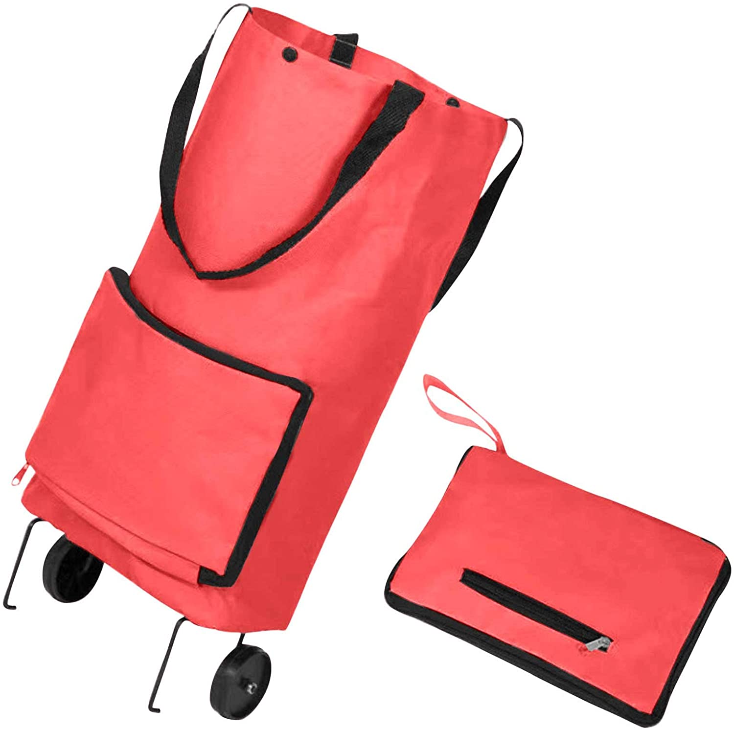 2 In 1 Reusable Grocery Shopping Cart Folding Shopping Cart Portable Tug Cart Walmart Canada