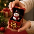 thumbnail image 3 of Christmas Snowman Jack in The Box Figurine, Resin Pop-Up Snowman in Gift Box Statue with Top Hat & Red Scarf, Christmas Tabletop Decor, Surprise Christmas Gift Ornament for Home Shelf, 3 of 4