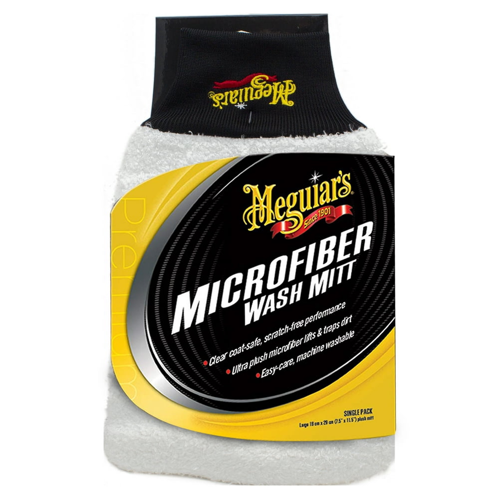 Meguiar's X3002 Microfiber Wash Mitt ? SuperThick Reusable Wash Mitt